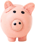 Piggy bank savings calculator illustration